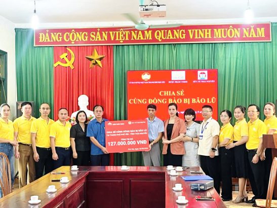 Cùng Dược phẩm Vimos và Sở y tế tỉnh Thái Nguyên hướng về đồng bào vùng bão lũ